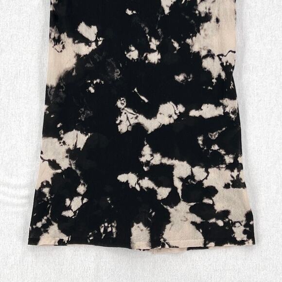 ENZA COSTA Cotton Mesh Sleeveless Turtleneck Top Womens Medium Black Tie Dye NEW - Picture 7 of 11